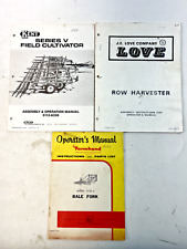 Vintage Assorted Farm Equipment Assembly & Operation Manuals - Lot of 3 picture