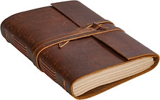 Leather Journal Notebook - Rustic Handmade Vintage Leather Bound Journals for Me picture