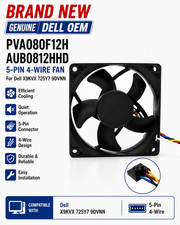 NEW Genuine Dell OEM PVA080F12H AUB0812HHD 5-Pin 4-Wire Fan X9KVX 725Y7 9DVNN picture