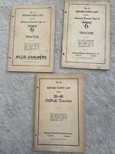 Vintage Allis Chalmers Advance Rumley Thresher Tractor Repair Price List Brochur picture