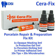 DSI Cera-Fix Dental Porcelain Gel Ceramic Metal Full Kit Repair Etch Protecting picture