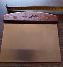 Vintage LAMSON USA 34222 Wood Brass Stainless Steel Bakers DOUGH BLADE SCRAPPER  picture