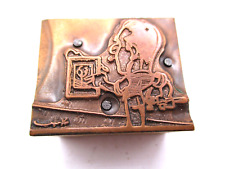Vintage Printing Letterpress Printers Block Copper Hanging a Picture picture