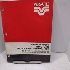Operator's Manual for Versatile 835 895 875 855 1983 NOS Vintage picture