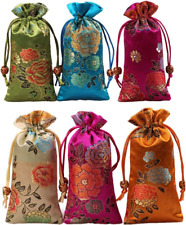 Startdy Silk brocade Double layer Drawstring Pouch Candy Sachet wallet Jewelry b picture
