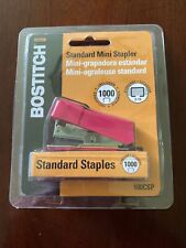 Vintage 1990s Stanley Bostitch Hot Pink Mini Stapler 100CSP Standard Staples picture