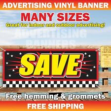 SAVE Advertising Banner Vinyl Mesh Sign clearance holiday discount deal big sale picture