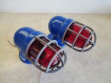 Vintage Crouse Hinds Explosion Proof Industrial Light Pair Red Globe picture