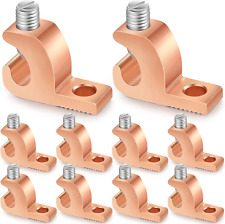 10 Pack Lay in Connector Pool Bonding Lug Copper Conductor Lay in Connector Copp picture