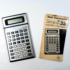 Vintage Texas Instruments Slimline TI-35 Calculator Instruction Book PARTS ONLY picture