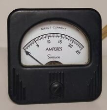 Vintage Simpson Direct Current Amperes Panel Meter Gauge 36095 picture