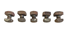 5 Vintage Square Head Bolts with Square Nuts  5/16