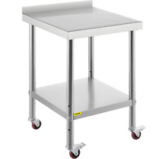 VEVOR Stainless Steel Prep Table, 24 x 24 x 35 Inch, 440lbs Load Capacity Heavy  picture