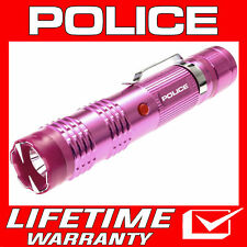 POLICE Stun Gun PINK M12 650 BV Metal Rechargeable With LED Flashlight  picture