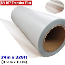 US Stock 24in x 328ft (0.61m x 100m) UV DTF Transfer Film Crystal Label Film B picture