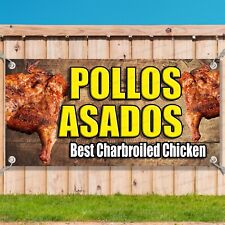 POLLO ASADOS Vinyl Banner Flag Sign Many Sizes CHICKEN SPANISH RETAIL picture