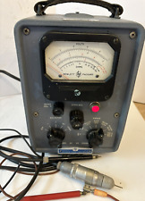 HEWLETT PACKARD MODEL 410B VACUUM TUBE VOLTMETER WITH PROBES **WORKING** picture