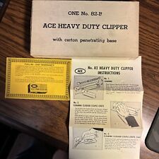 Vintage Ace Heavy Duty Clipper Plier Stapler #82-B. Made In The USA picture