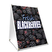 Fresh Blackberries Yard Sign & Stake outdoor plastic coroplast window picture