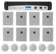 Crown CDi1000 500w 70V Commercial Amplifier+8 JBL White Wall+6 Ceiling Speakers picture