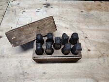 Vintage Machinist Punches/Steel Stamp (0-9) 3/4 Inch w/ Wooden Box - Complete picture
