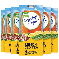 Crystal Light Lemon Iced Tea Naturally Flavored Powdered Drink Mix 60 Ct 6 Boxes picture
