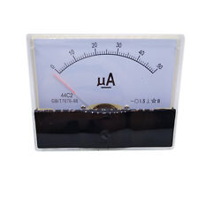 US Stock DC 0~50uA Class 1.5 Accuracy Analog Amperemeter Panel Meter Gauge 44C2 picture