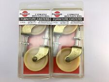 Vintage Faultless Furniture Casters 2” Wheels New Old Stock 4 Pack USA picture