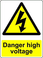 WARNING DANGER HIGH VOLTAGE OSHA DECAL SAFETY SIGN STICKER 3M USA MADE  picture