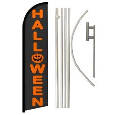 Halloween Full Curve Windless Swooper Flag & Pole Kit Holiday Flag picture