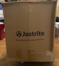 Justrite SoundGuard 09704 Steel Oily Waste Can w/Foot Operated Cover-21 Gal.READ picture