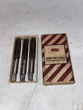 Vintage Box of 3 Union Twist Drill Card Division 1/2-13 GH3 Standard Thread Taps picture
