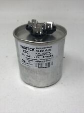 Protech Capacitor 43-25133-27 370VAC 50/60HZ Dual Round Metal Finish picture