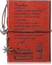 Leinuosen Teacher Appreciation Gift Vintage Leather Journal, One Who Helps...  picture