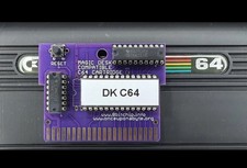 Commodore 64 DonkeyKong Arcade Game Cartridge C64 C64C C128 - Gold ENIG picture