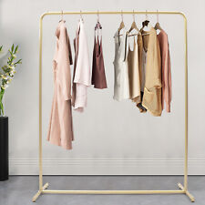 Golden Vintage Clothing Storage Shelf Garment Rack Clothes Hanger Industrial  picture