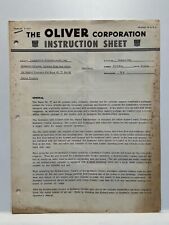 Vintage Oliver Tractors Instruction Sheet for Hydra-Letric Hydraulic Cylinder picture