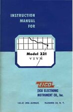 221 Power Amplifier Instruction Manual Fits Eico Model 221 picture