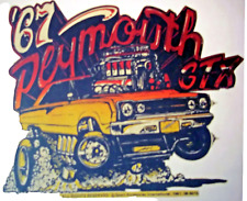 1967 Plymouth GTX Vintage 80's T-Shirt transfer Iron on. picture
