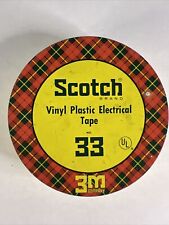 Vtg Scotch 3M Vinyl Plastic Electrical Tape No. 33 Vintage Tin Sealed NOS picture