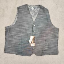 Chef Works Urban Collection Men's Fairfax Vest Gray Button Front 3XL NWT picture