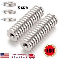20 50 100 Strong Countersunk Ring Magnets 20mm Rare Earth Neodymium Hole 5mm US picture