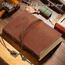 US Classic Vintage Leather Bound Blank Page Notebook Note Journal Diary Gift picture