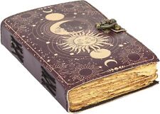 Sun & Moon Vintage Leather Journal for Women 200 Pages Antique Handmade paper picture