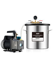 OMT 5 Gallon Vacuum Chamber Kit w 3.5 CFM Vacuum Pump Degassing Chamber 5ft Hose picture