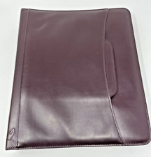 Vtg At-A-Glance Burgundy Leather 3-Ring Planner Retractable Handles 13.5