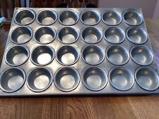 Vintage Large 24 Cupcake Muffin Pan Aluminum Heavy Duty picture