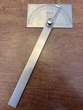 Craftsman No 4029 Stainless Steel 0 - 180 degree Protractor. Square Head Vintage picture