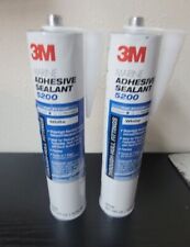 Lot Of 2  New Two Tubes 3M 10 Oz. White  Marine Adhesive Sealant 5200 06500  picture