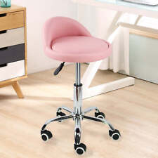 KKTONER PU Leather Rolling Stool with Low Backrest Desk Chair Home Office stool  picture